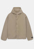 Desert Sand Textured Nylon Hooded Coaches Jacket