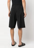 Black Single Pleated Shorts