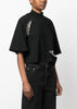 Black Cut-Out Cropped T-Shirt