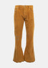 Golden Brown Corduroy La Flare Pants