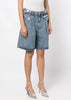 Blue Two-Pocket Denim Shorts