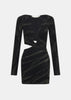 Black Interlink Mini Dress