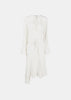 White Asymmetric Wrap Dress
