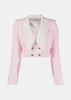 Pink Cropped Tweed Jacket