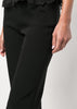 Black Crepe Straight-Leg Trousers