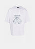 White Negative Teddy Print T-shirt