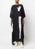 Black Body-Print Tunic Long Dress