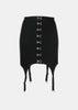 Black Corset Garter Miniskirt
