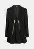 Black Long-Sleeve Wool Coat