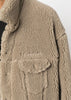 Beige Oversized Fleece Jacket
