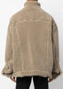 Beige Oversized Fleece Jacket