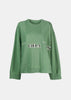 Green Panelled Design Sweatshirt