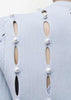 Blue Cut-Out Detail Zip-Up Cardigan