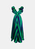 Green Tiggy Frill Shoulder Dress
