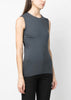 Grey Twisted Second Skin Tank Top