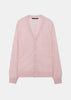 Pink Wool Knit Cardigan