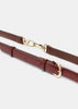 Red Double Clasp Leather Belt