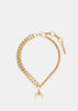 Gold Asymmetric Moon Pendant Necklace