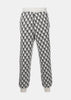 Ivory Monogram Intarsia-Knit Track Pants