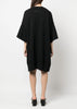 Black Distressed Sweatshirt Dress