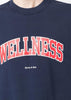 Navy Wellness-print Sweatshirt