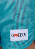 Blue Heart Logo Patch Striped Shorts