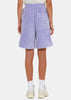 Violet Oversized Logo Patch Towel Shorts