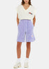 Violet Oversized Logo Patch Towel Shorts