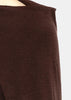 Brown Shawl Panel Sweater