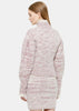 Pink Melange Cropped Turtleneck Sweater