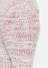 Pink Melange Cropped Turtleneck Sweater