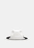 White Telluride Wool Felt Banded Hat