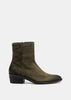 Storm Green Suede Ankle Boots