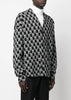 Black & White Logo Knit Button-Up Cardigan