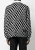 Black & White Logo Knit Button-Up Cardigan
