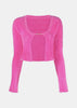 Pink 'La Maille Neve Manches Longues' Cardigan