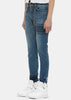Blue Banded Drop Rear Logo Jeans