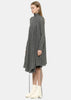 Grey Oversize Pleated Dress