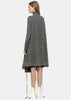 Grey Oversize Pleated Dress