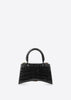 Black Hourglass XS Top Handle Bag