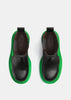 Black & Green Tire Chelsea Boots