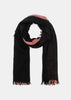 Black & Red Two-Tone Needle Punch Scarf