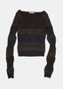 Black Mixed Ribbed Sweater