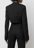 Black Cropped Suit Jacket