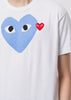 White & Blue Hearts T-Shirt