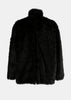 Black Insulated Faux-Fur Jacket