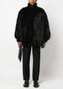 Black Insulated Faux-Fur Jacket