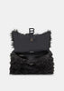 Black Faux-Fur Downton Shoulder Bag