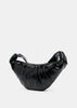 Black Coated Small Croissant Bag