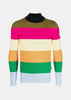 Multicolor Striped Knit T-Shirt